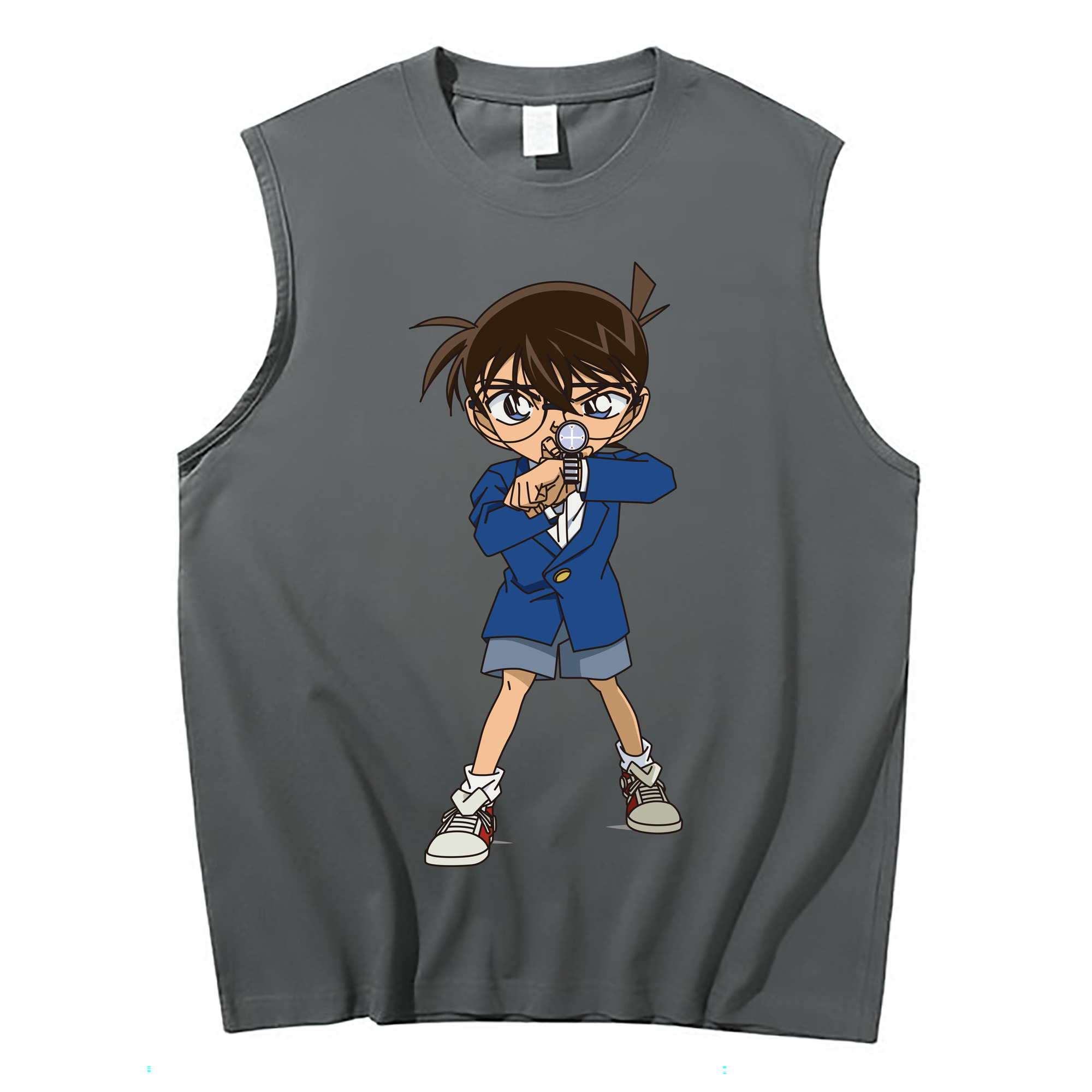 （画像用） 名探偵コナン 江戸川 コナン Detective Conan Conan Edogawa コットン100％タンクトップ（フロントプリント）